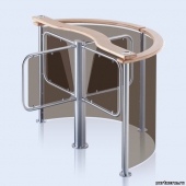 Полуростовый роторный эл/мех. турникет из нержавеющей стали. PERCo-RTD-03S